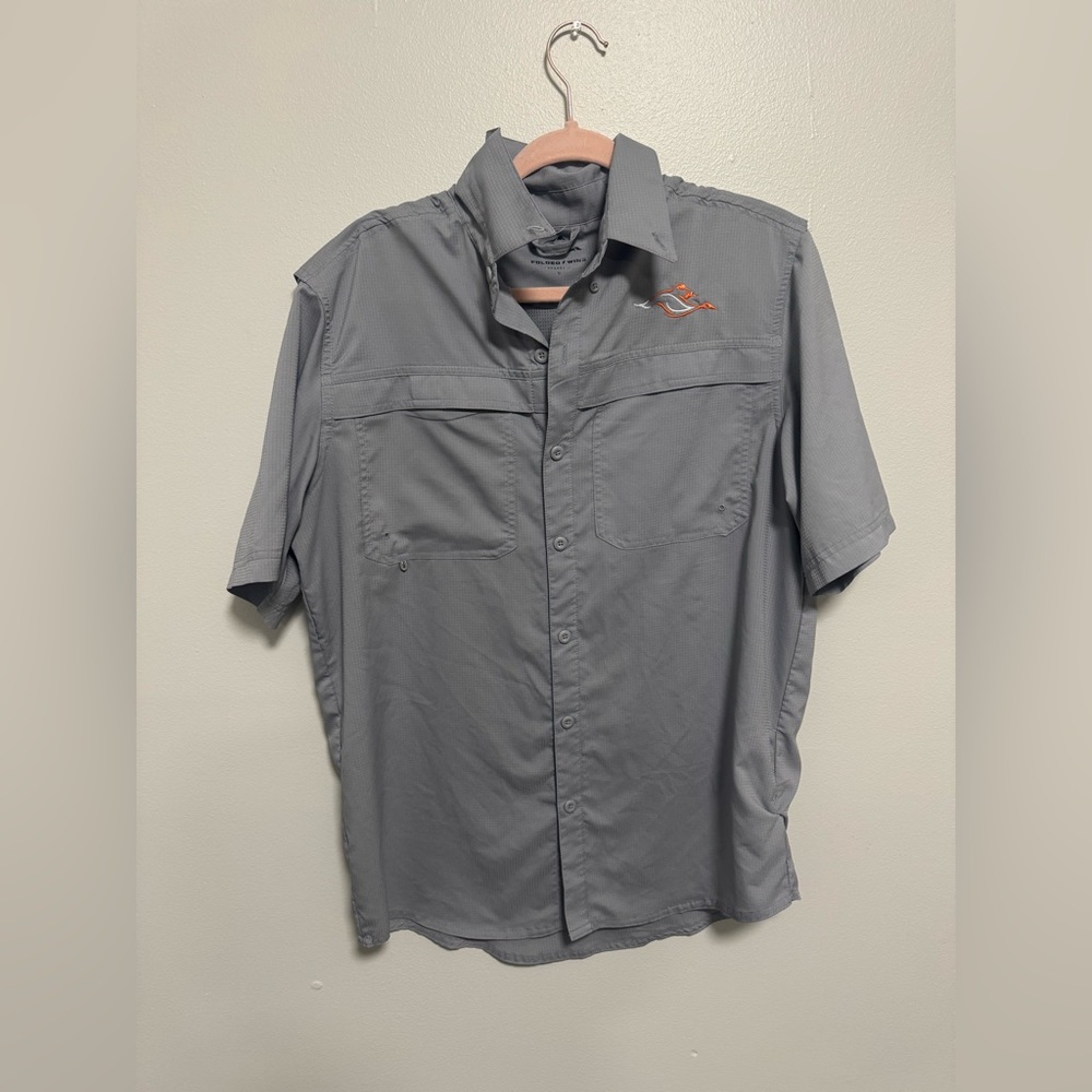 Folded Wing Button Down In Gray - image 1